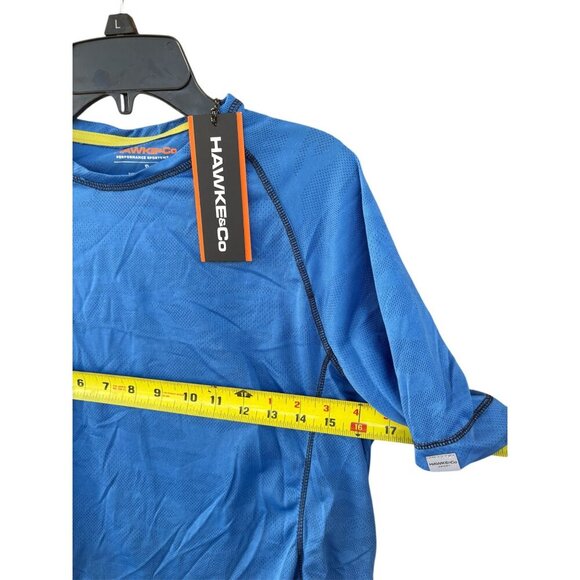 Hawke & Co Performance Blue Short-Sleeve Sportswear Shirt For Men S 100% Polyest - Picture 5 of 6
